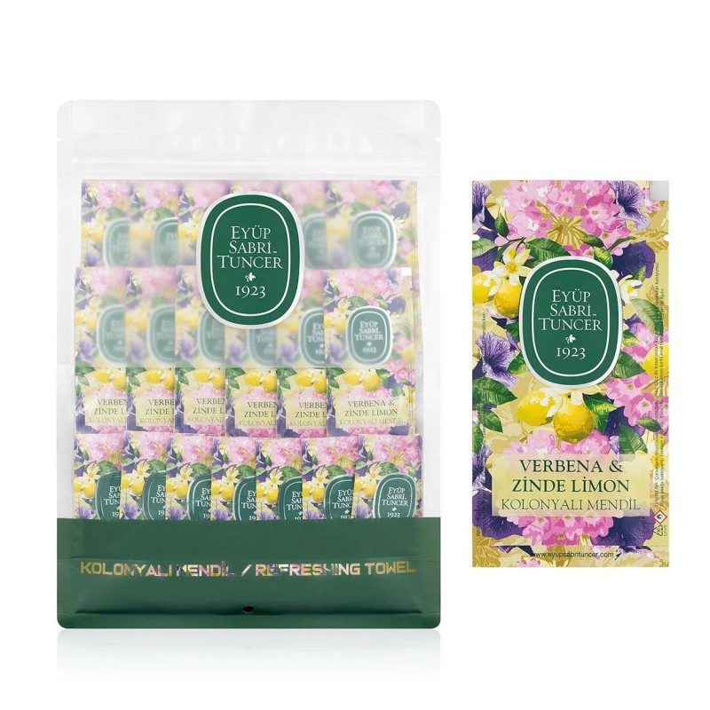 Освежаващи кърпички за ръце с аромат на Върбинка и Свеж Лимон Verbena & Zinde Lemon  Refreshing Towel  150бр.  Eyup Sabri Tuncer
