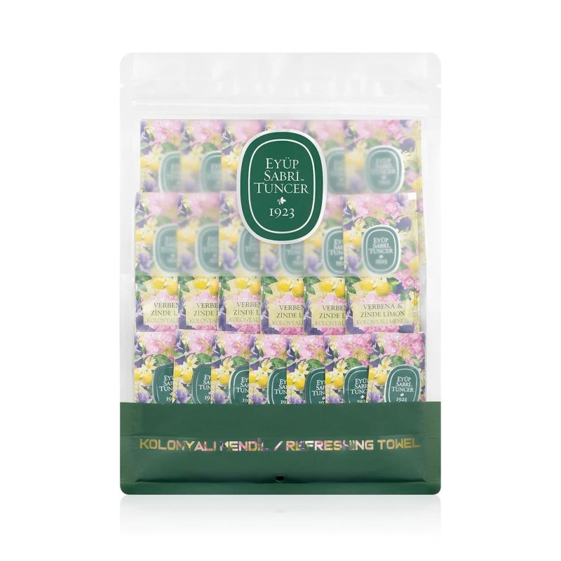 Освежаващи кърпички за ръце с аромат на Върбинка и Свеж Лимон Verbena & Zinde Lemon  Refreshing Towel  150бр.  Eyup Sabri Tuncer